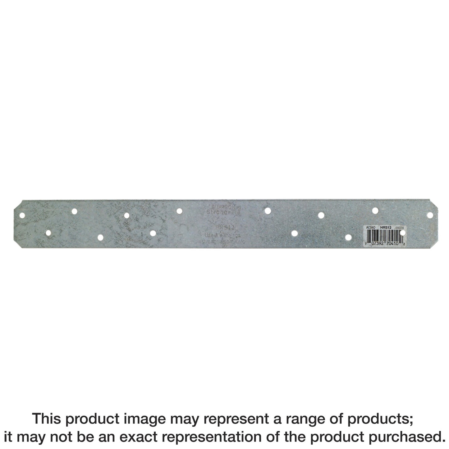 Simpson Strong-Tie HRS12 HRS 12 in. 12-Gauge Galvanized Heavy Strap Tie