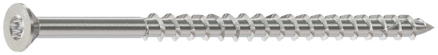 Simpson Strong-Tie T10350WP1 Deck-Drive™ DWP WOOD SS Screw — #10 x 3-1/2 in. T-25, Flat Head, Type 316 (1 lb.) (Pack of 800)