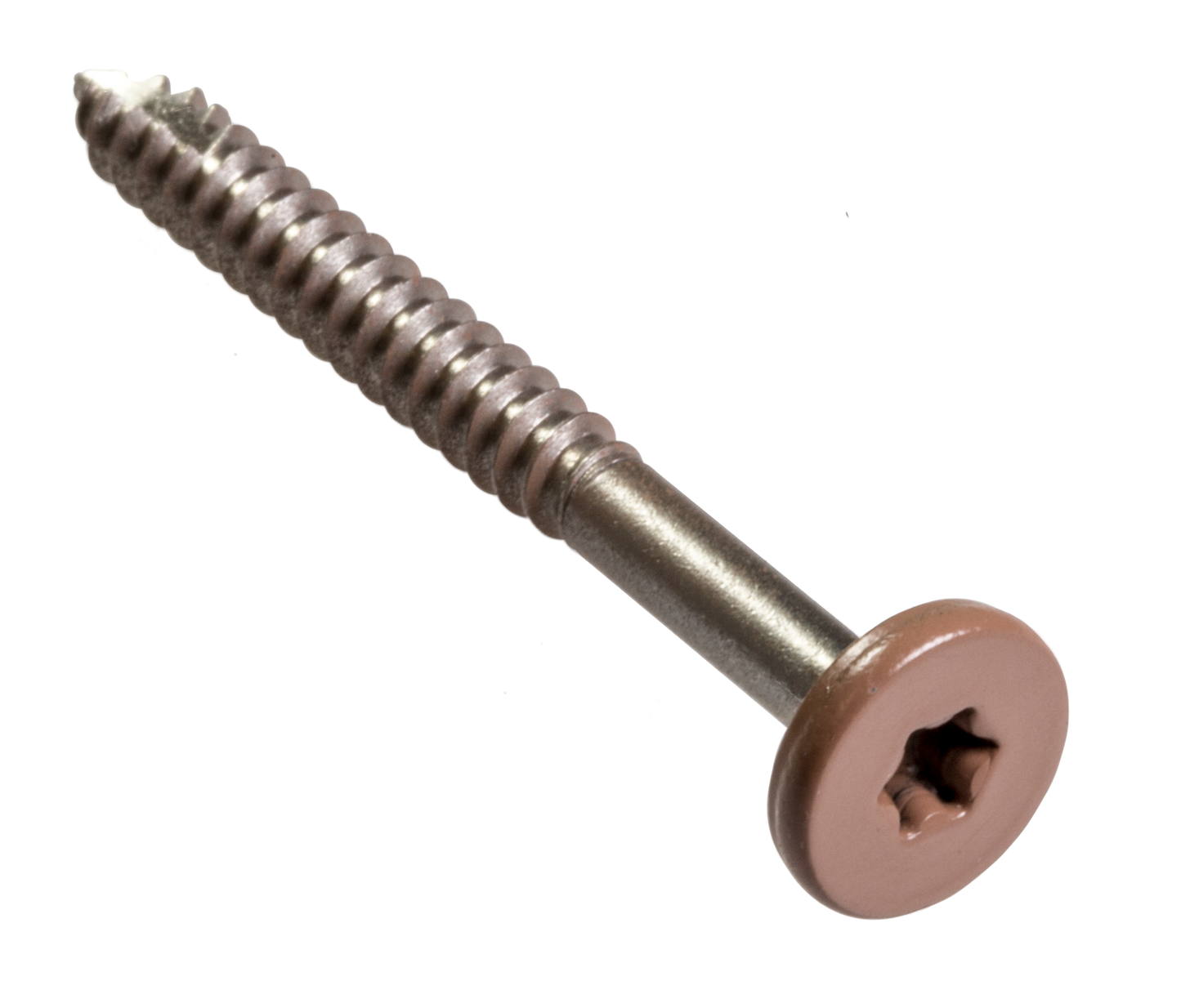 Simpson Strong-Tie T08175FS75TN03 Fascia Board Screw — #8 x 1-3/4 in. T-20 6-Lobe Pancake Head Type 316, Tan 03 (75-Qty) (Pack of 500)