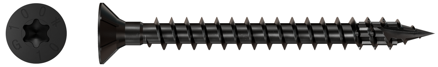 Simpson Strong-Tie SDCF10X100 Strong-Drive® SDCF TIMBER-CF Screw — 0.390 in. x 4 in. T50, E-Coat® (250-Qty) (Pack of 39)