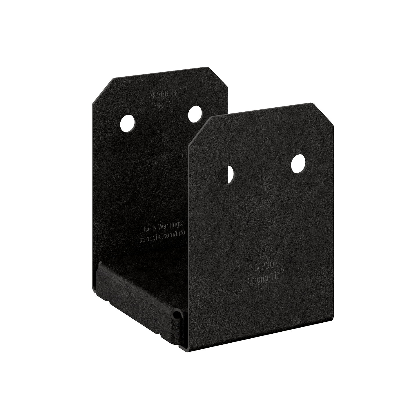 Simpson Strong-Tie APVB66R Outdoor Accents® Avant Collection™ ZMAX®, Black Powder-Coated Post Base for 6x6 Rough (Pack of 288)