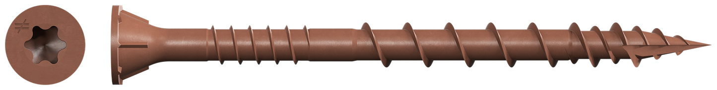 Simpson Strong-Tie DSVR212S Deck-Drive™ DSV WOOD Screw (Collated) — #10 x 2-1/2 in. T25 6-Lobe, Red (1000-Qty)
