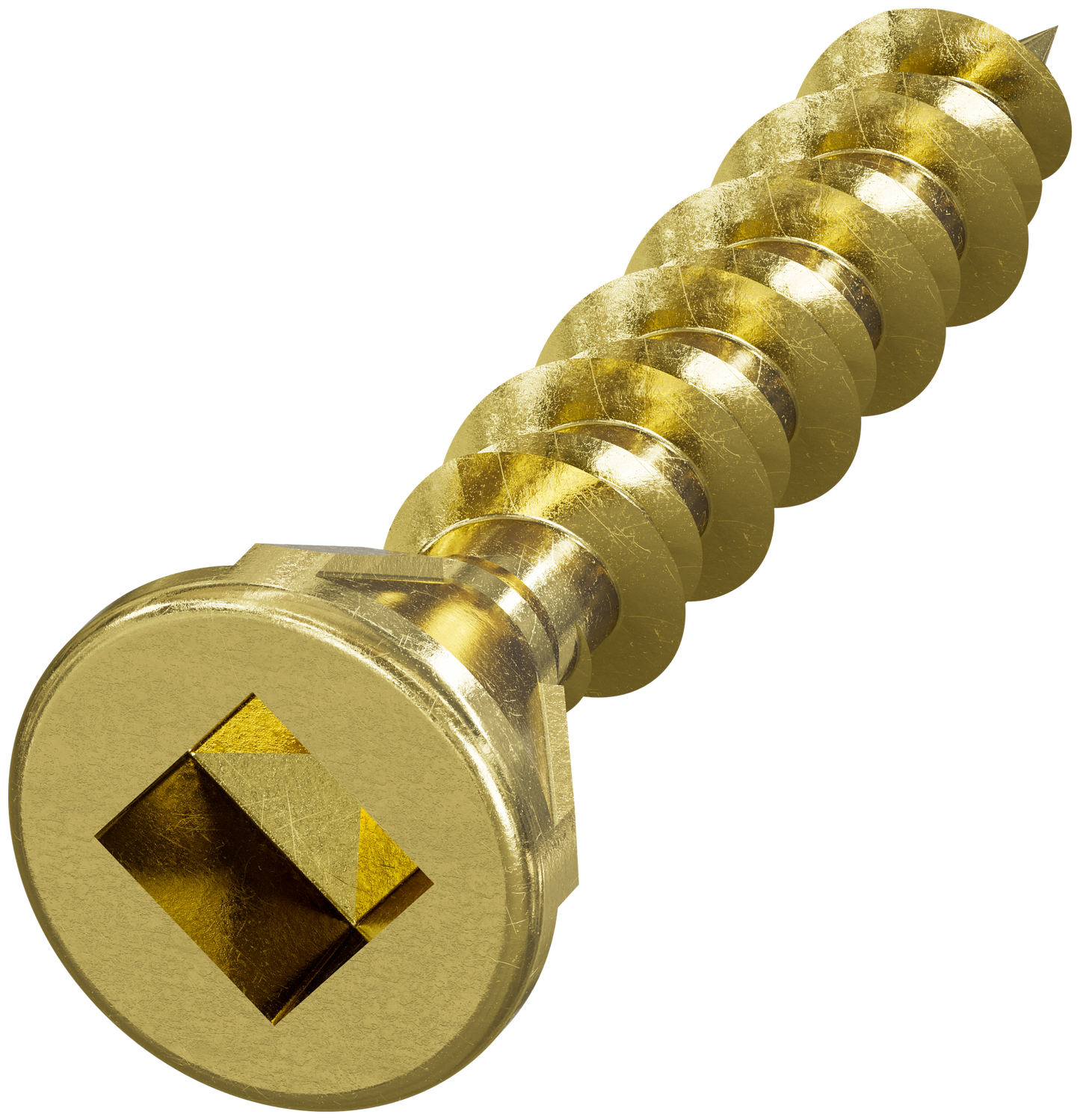 Simpson Strong-Tie MTHZ1S Strong-Drive® MTH Wood Underlayment Screw (Collated) — #7 x 1 in. Yellow Zinc (2500-Qty) (Pack of 100)