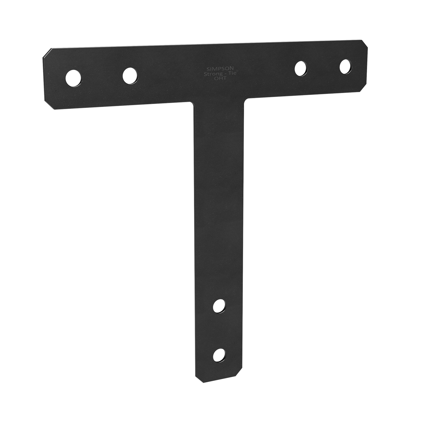 Simpson Strong-Tie 1616HTPC HTPC 16 in. x 16 in. 7-Gauge Black Powder-Coated Ornamental T Strap