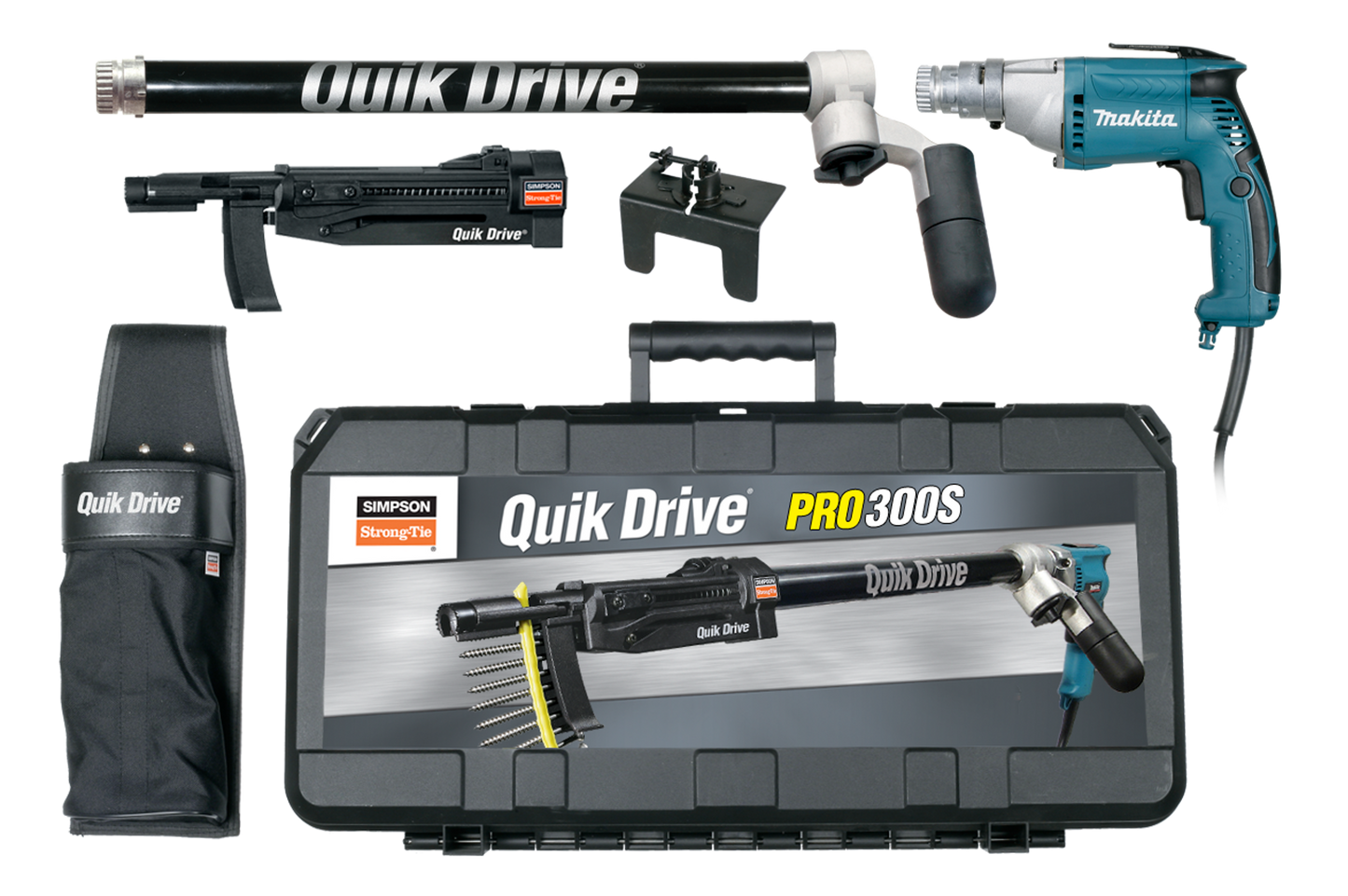 Simpson Strong-Tie PRO300SM35K Quik Drive® PRO300S Decking System w/ Makita® 3500 RPM Screwdriver Motor (Pack of 60)