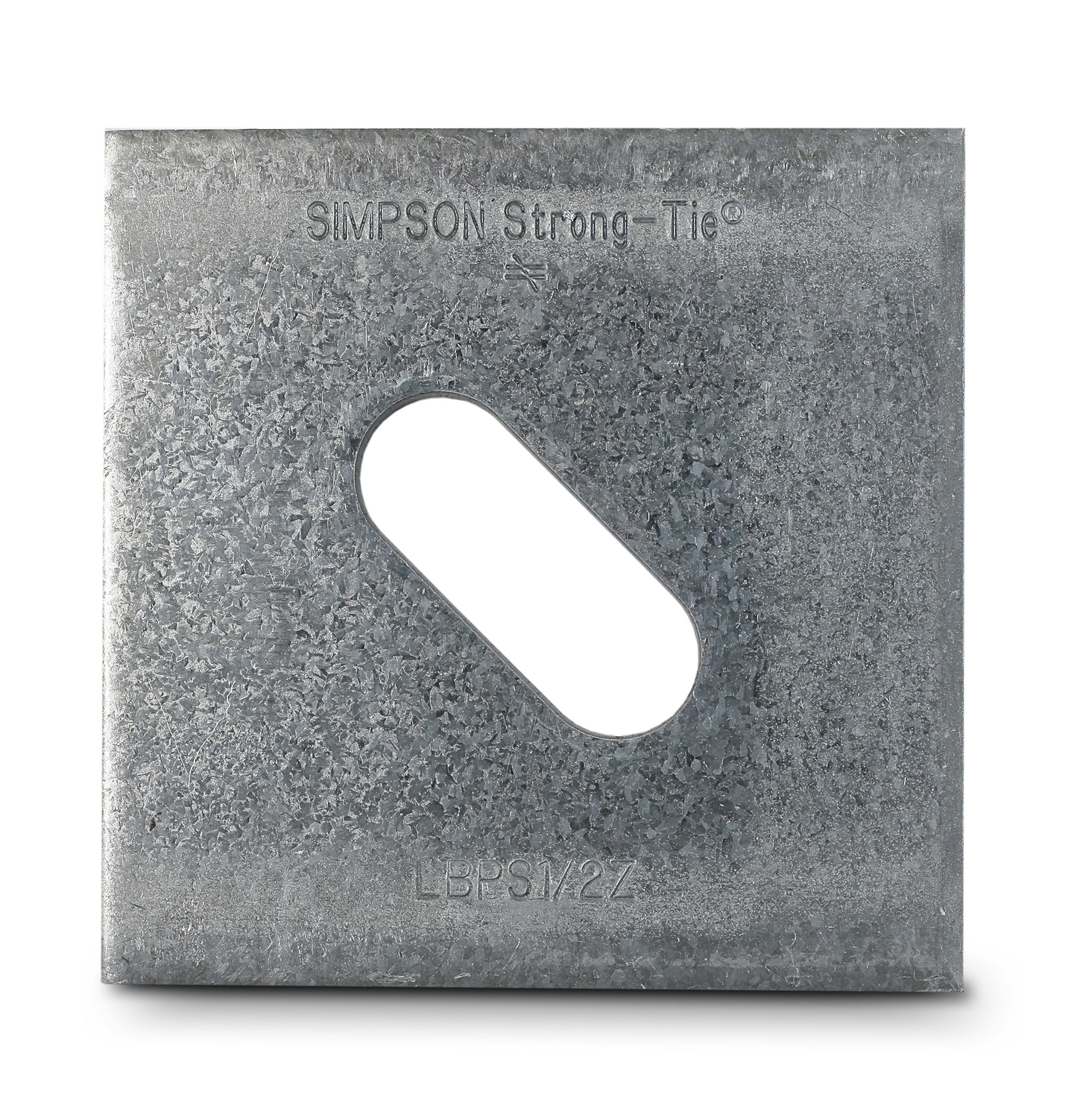 Simpson Strong-Tie LBPS 1/2Z LBPS 3 in. x 3 in. ZMAX® Galvanized Slotted Bearing Plate with 1/2 in. Bolt Dia. (Pack of 50)