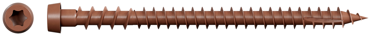 Simpson Strong-Tie DCU234SRD Deck-Drive™ DCU COMPOSITE Screw (Collated) — #10 x 2-3/4 in. Quik Guard® Red (1000-Qty) (Pack of 100)