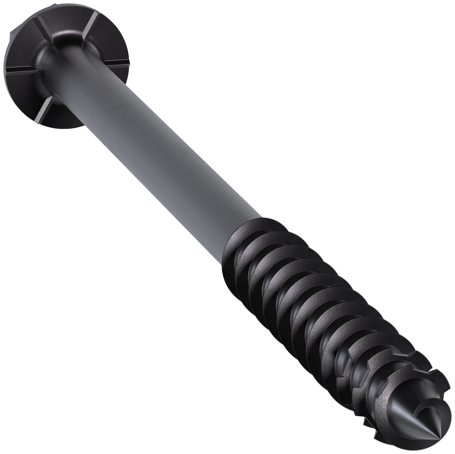 Simpson Strong-Tie TNTBL25400H Titen Turbo™ — 1/4 in. x 4 in. Hex-Head Concrete and Masonry Screw, Black (100-Qty)
