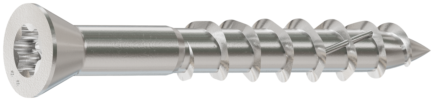 Simpson Strong-Tie T07125WP1 Deck-Drive™ DWP WOOD SS Screw — #7 x 1-1/4 in. T15, Trim Head, Type 316 (1 lb.)