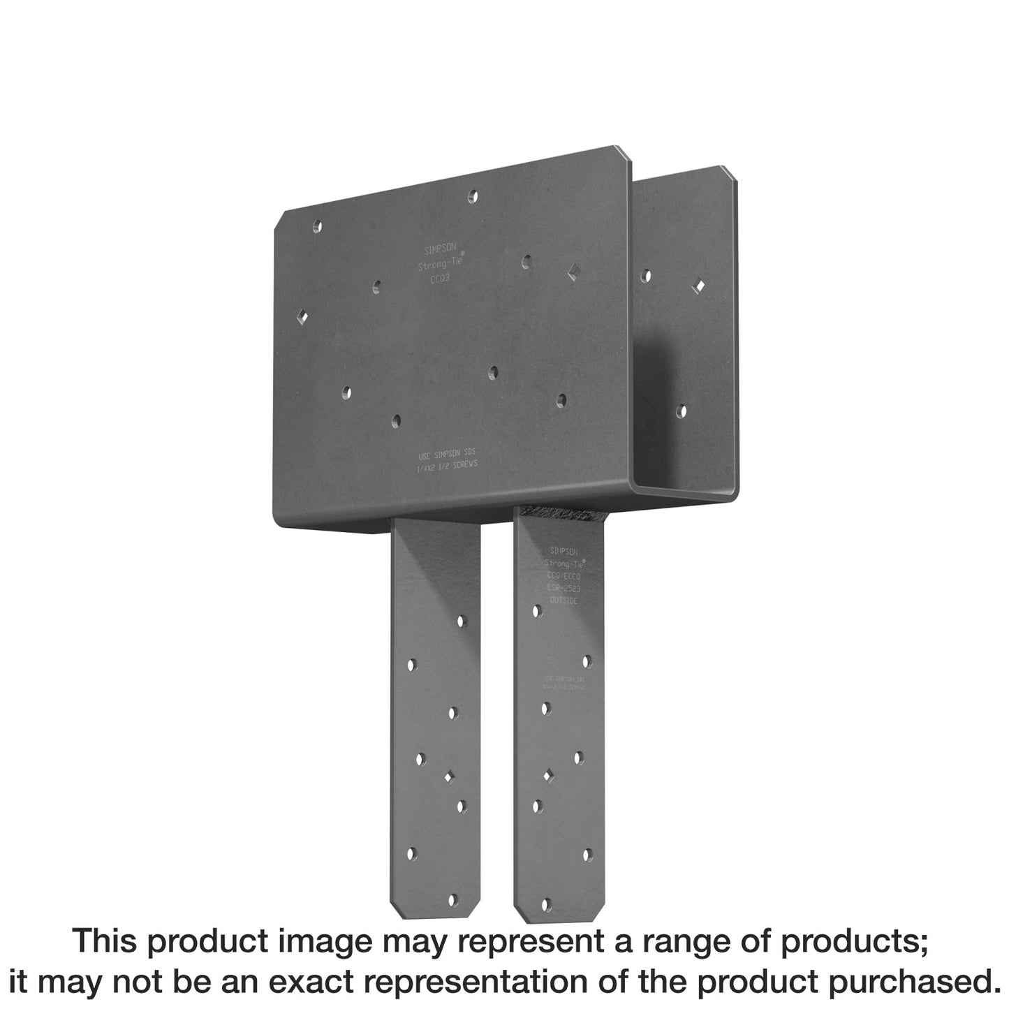 Simpson Strong-Tie CCQ44-SDS2.5HDG CCQ™ HDG Column Cap for 4x Beam, 4x Post with Strong-Drive® SDS Screws