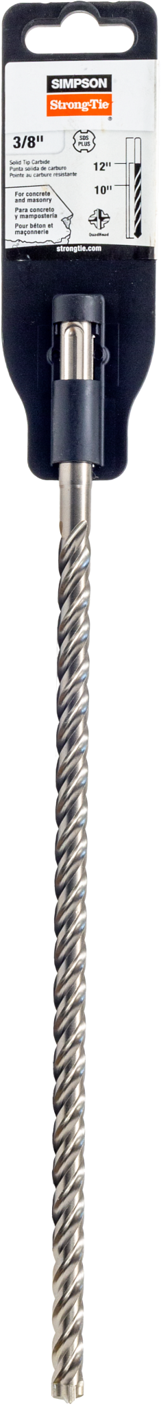 Simpson Strong-Tie MDPL03712S 3/8 in. x 12-1/4 in. SDS-plus® Shank Solid-Tip Carbide Drill Bit (Pack of 75)