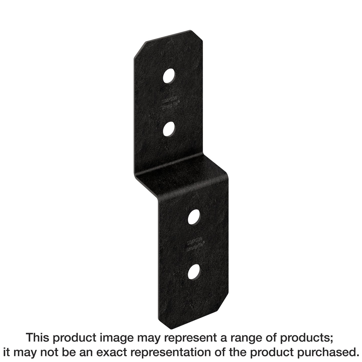 Simpson Strong-Tie APVDJT1.75-4 Outdoor Accents® Avant Collection™ 3-in. ZMAX®, Black Powder-Coated Deck Joist Tie for 1-3/4-in. Wood (Pack of 864)