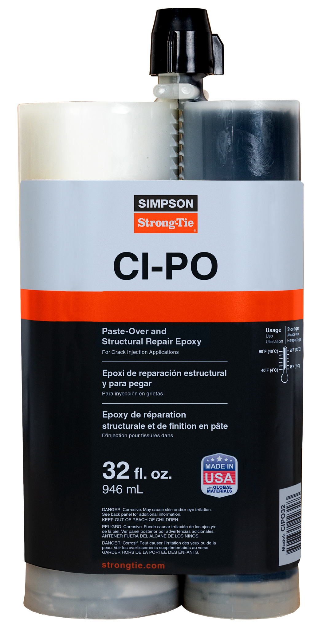 Simpson Strong-Tie CIPO32 CI-PO™ Paste-Over and Structural Repair Epoxy (32 oz.) (Pack of 375)