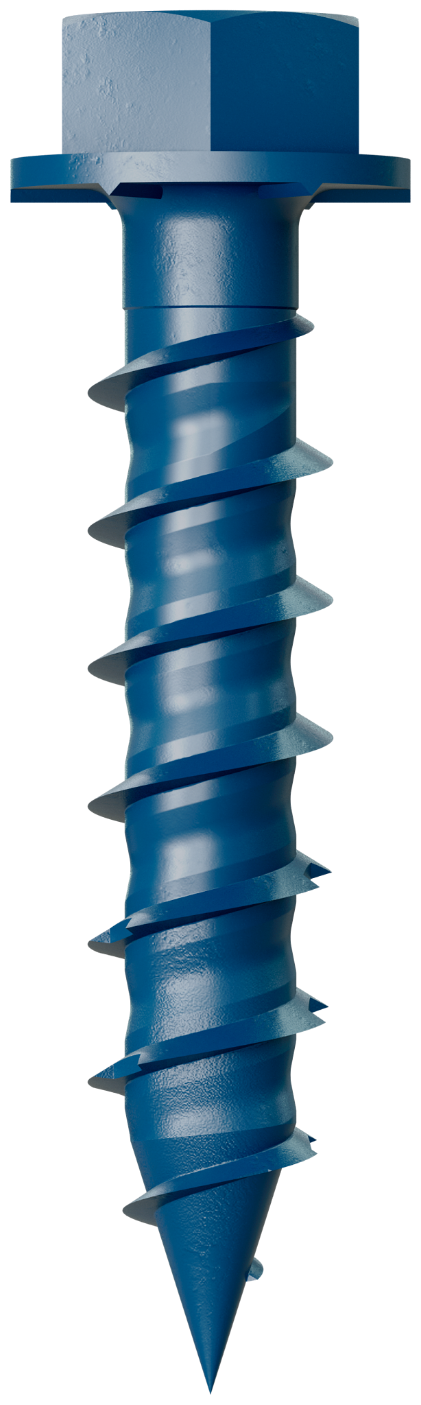 Simpson Strong-Tie TNT25114HB Titen Turbo™ — 1/4 in. x 1-1/4 in. Hex-Head Concrete and Masonry Screw, Blue (3000-Qty) (Pack of 48)