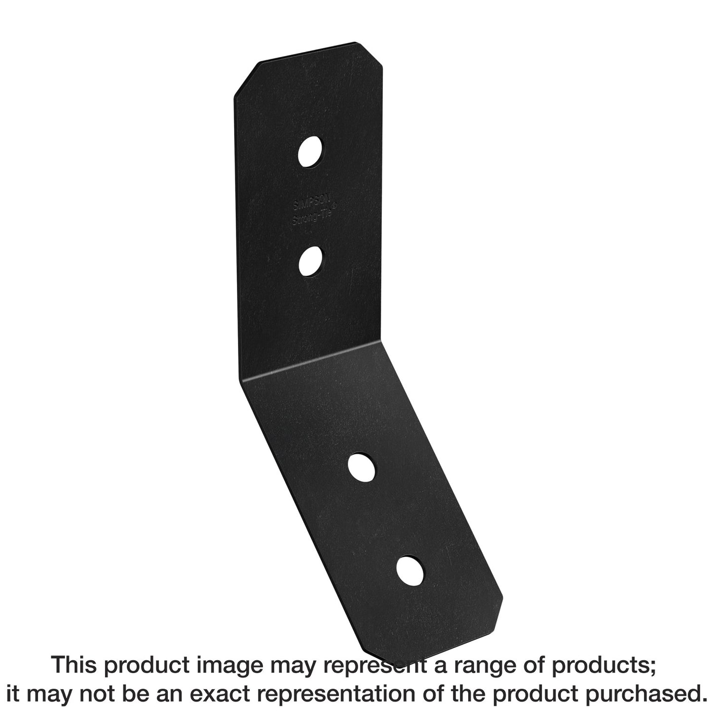 Simpson Strong-Tie APVKB45-4 Outdoor Accents® Avant Collection™ ZMAX®, Black Powder-Coated Knee Brace Connector for 4x