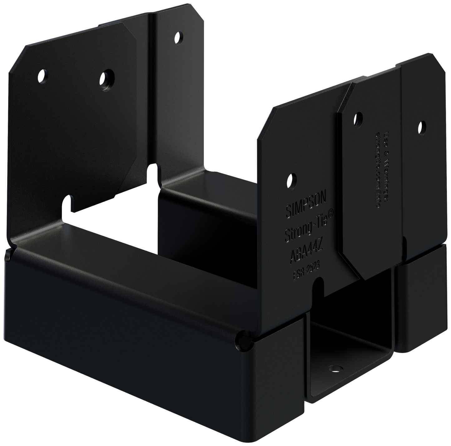 Simpson Strong-Tie ABA44PC Outdoor Accents® ABAPC ZMAX®, Black Powder-Coated Adjustable Standoff Post Base for 4x4 (Pack of 900)