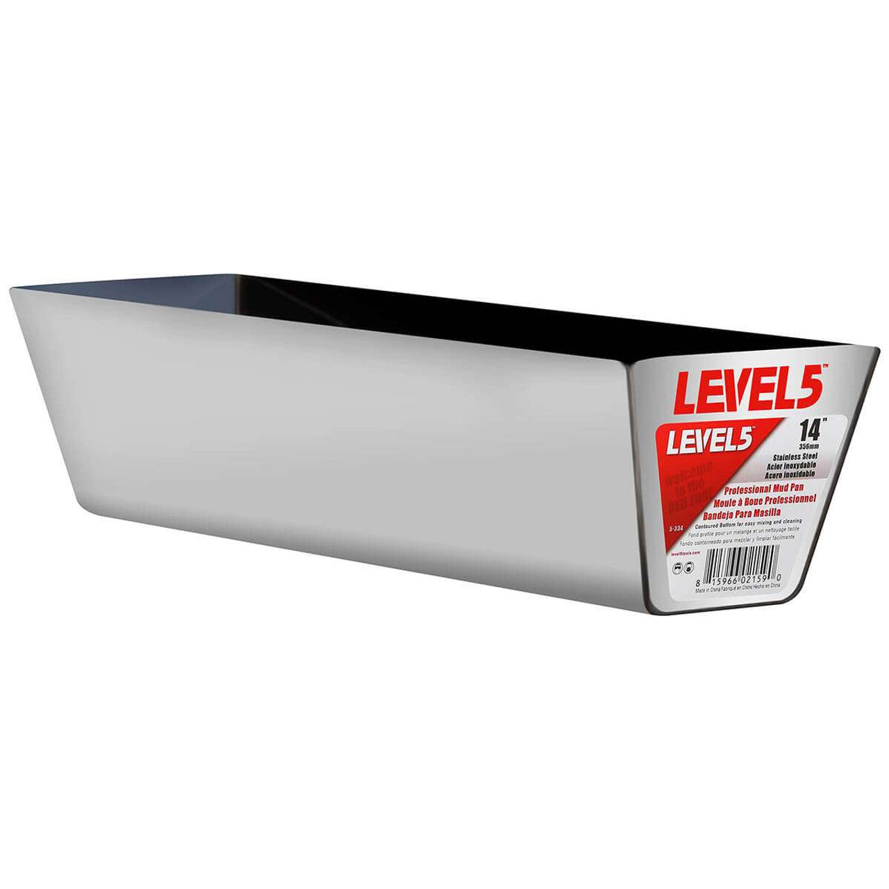 Level 5 Tools 8-334 14" Stainless Steel Mud Pan