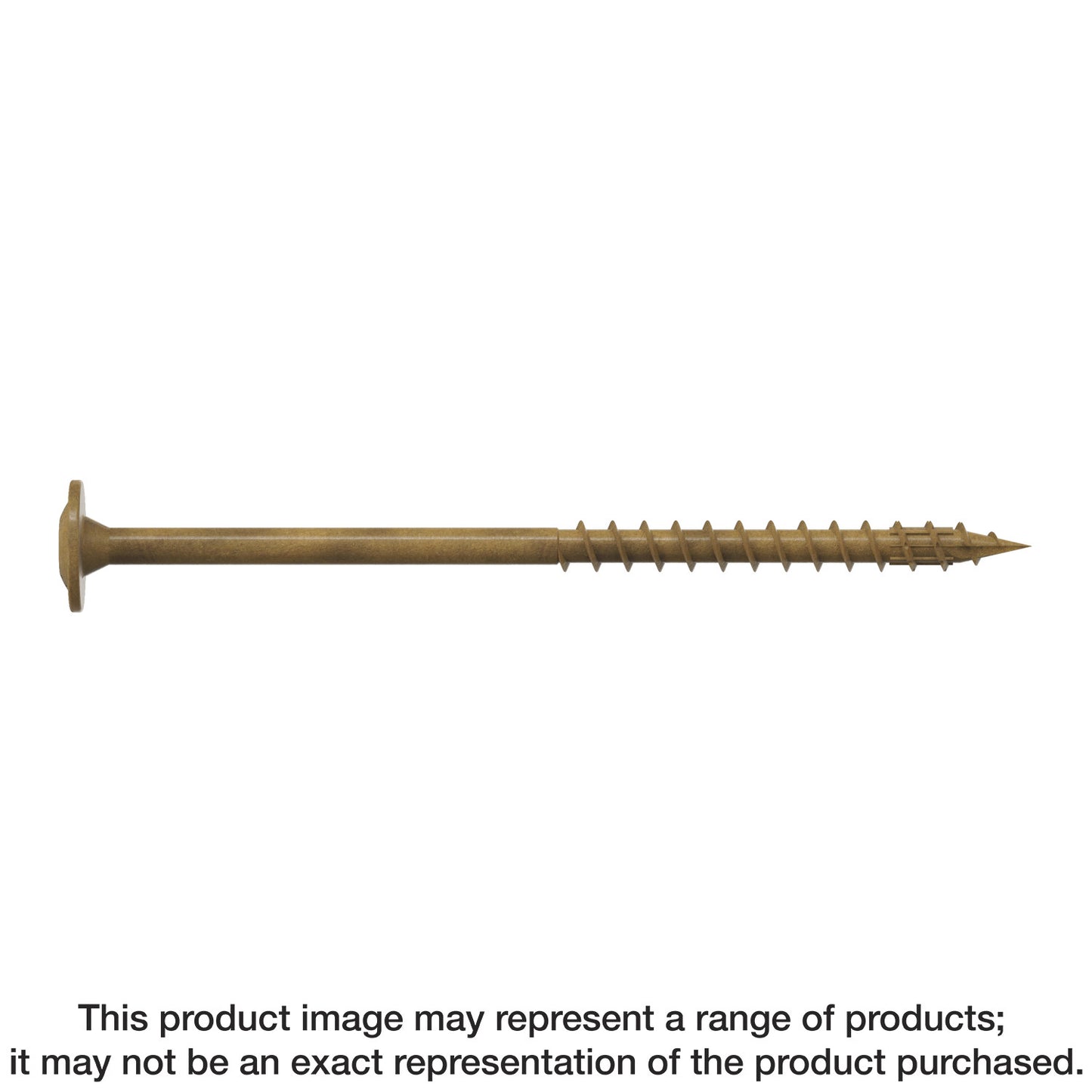Simpson Strong-Tie CBT08300R200 Wafer-Head Construction Screw — #8 x 3 in. T20, Quik Guard®, Tan (200-Qty)
