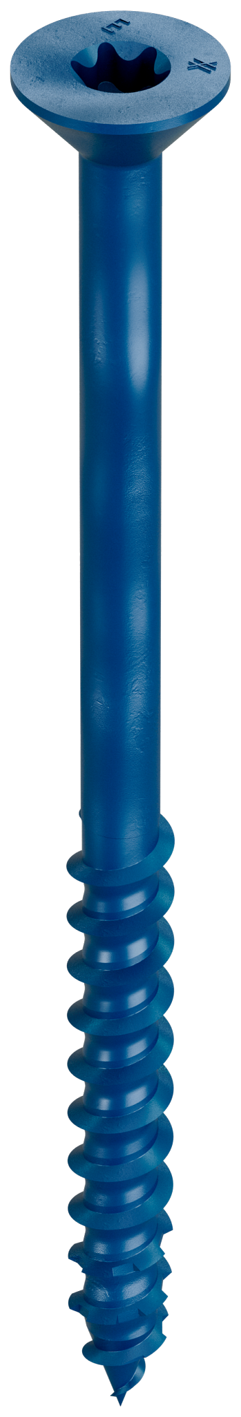Simpson Strong-Tie TNT25334TF Titen Turbo™ — 1/4 in. x 3-3/4 in. 6-Lobe Flat-Head Concrete and Masonry Screw, Blue (100-Qty)