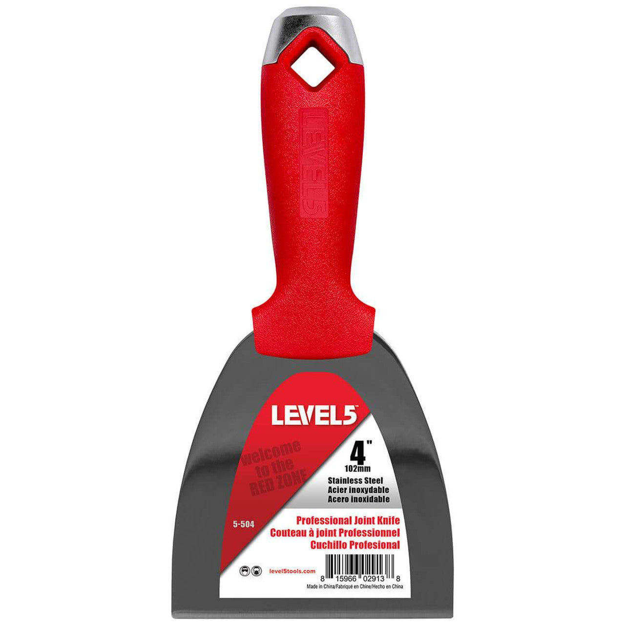 Level 5 Tools 5-504 4" Stainless Steel Joint Knife w/ Composite Handle