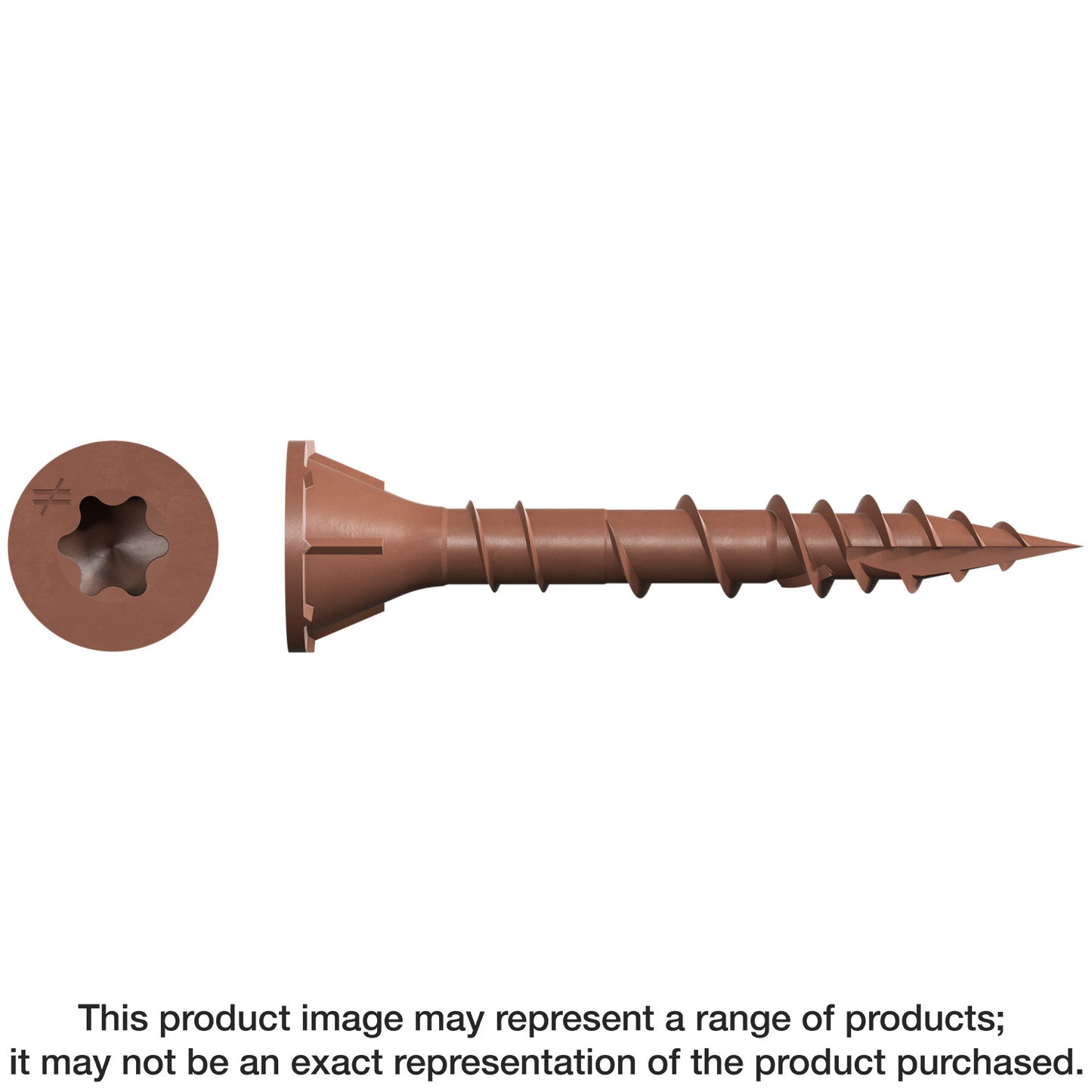 Simpson Strong-Tie DSVR114S Deck-Drive™ DSV WOOD Screw (Collated) — #8 x 1-1/4 in. T25 6-Lobe, Red (2000-Qty)