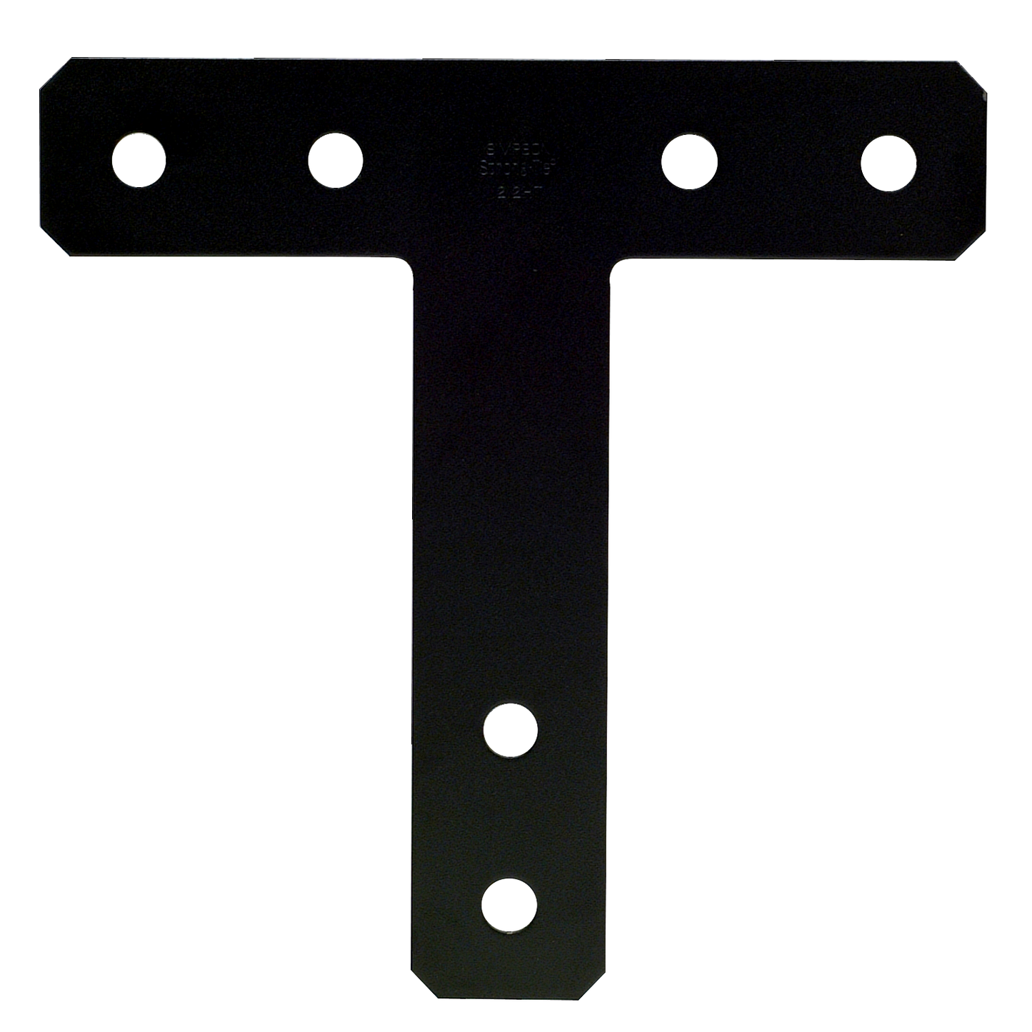 Simpson Strong-Tie 1212HTPC HTPC 12 in. x 12 in. 7-Gauge Black Powder-Coated Ornamental T Strap (Pack of 5)