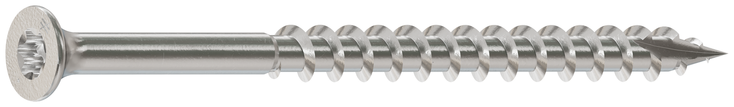 Simpson Strong-Tie T10300DT1 Bugle-Head Wood Screw, 6-Lobe Drive — #10 x 3-in. T25, Type 316 (1 lb.) (Pack of 10)