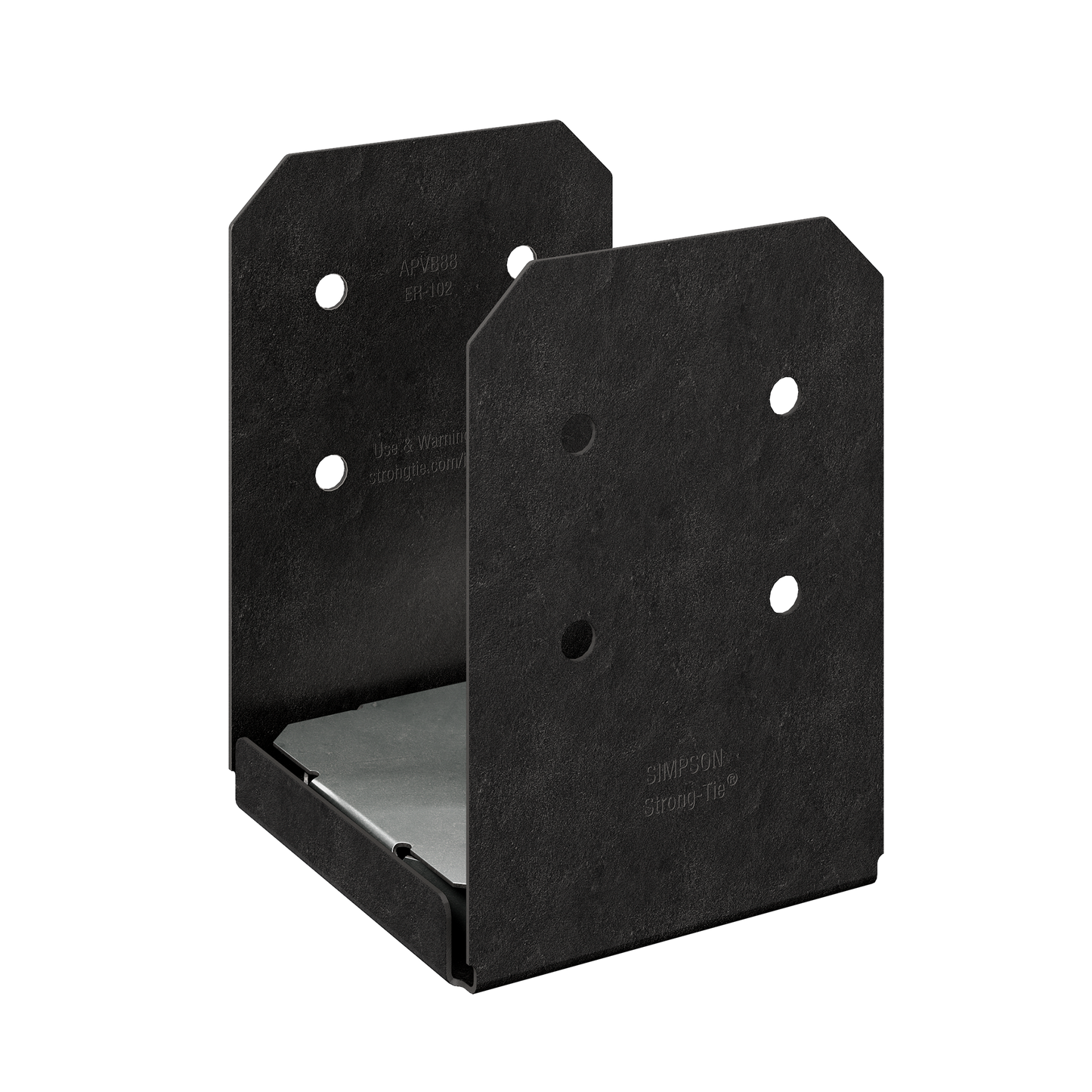 Simpson Strong-Tie APVB88 Outdoor Accents® Avant Collection™ ZMAX®, Black Powder-Coated Post Base for 8x8 (Pack of 4)