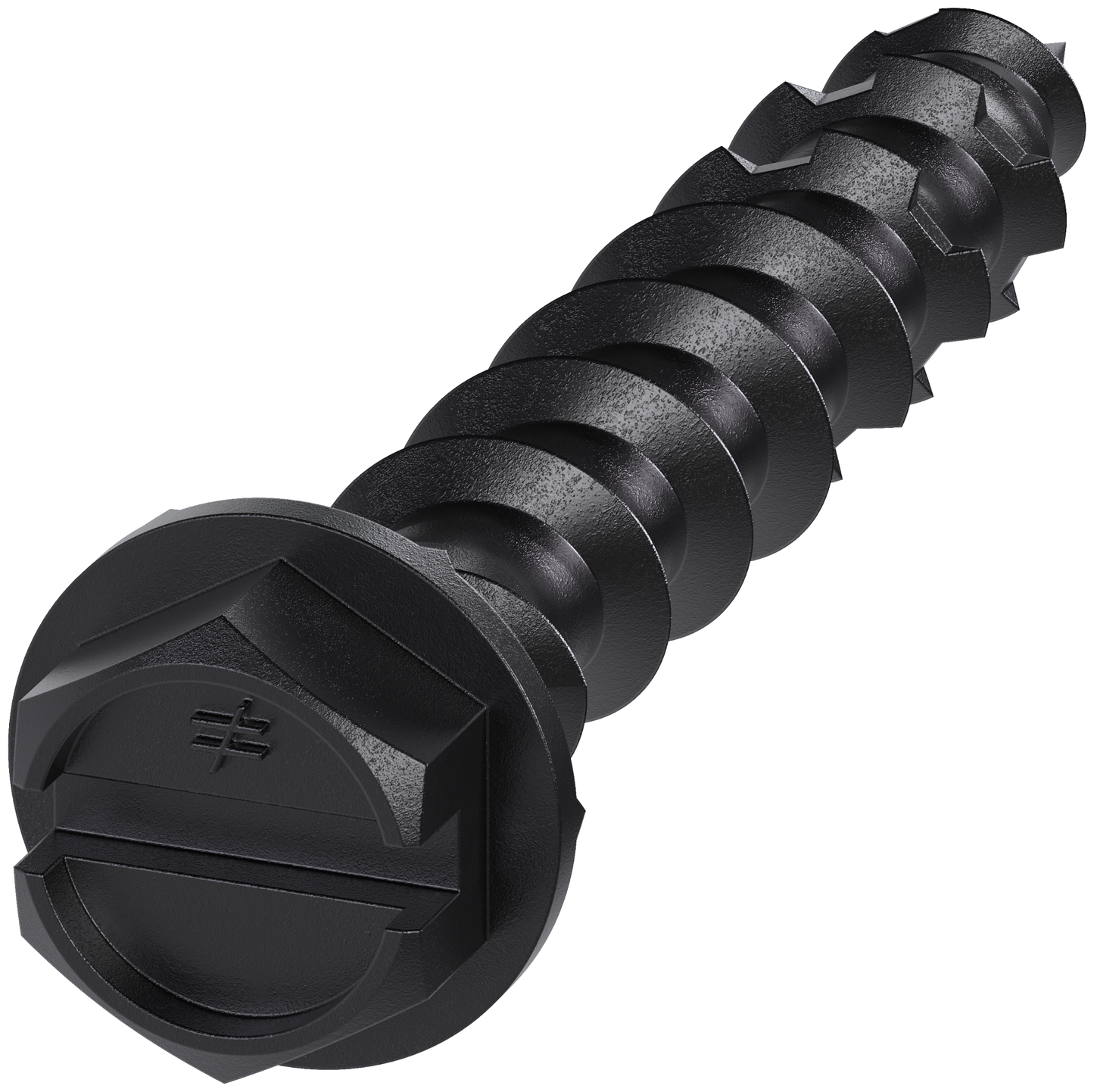 Simpson Strong-Tie TNTBL18114H Titen Turbo™ — 3/16 in. x 1-1/4 in. Hex-Head Concrete and Masonry Screw, Black (100-Qty)