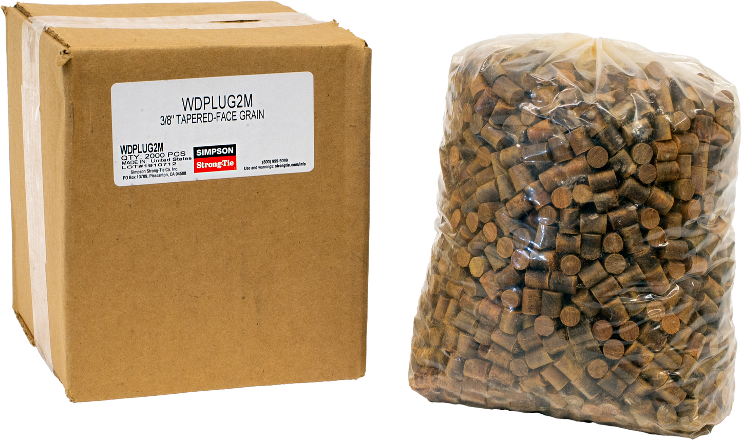 Simpson Strong-Tie WDPLUG2M Ipê Wood Plug (2000-Qty)