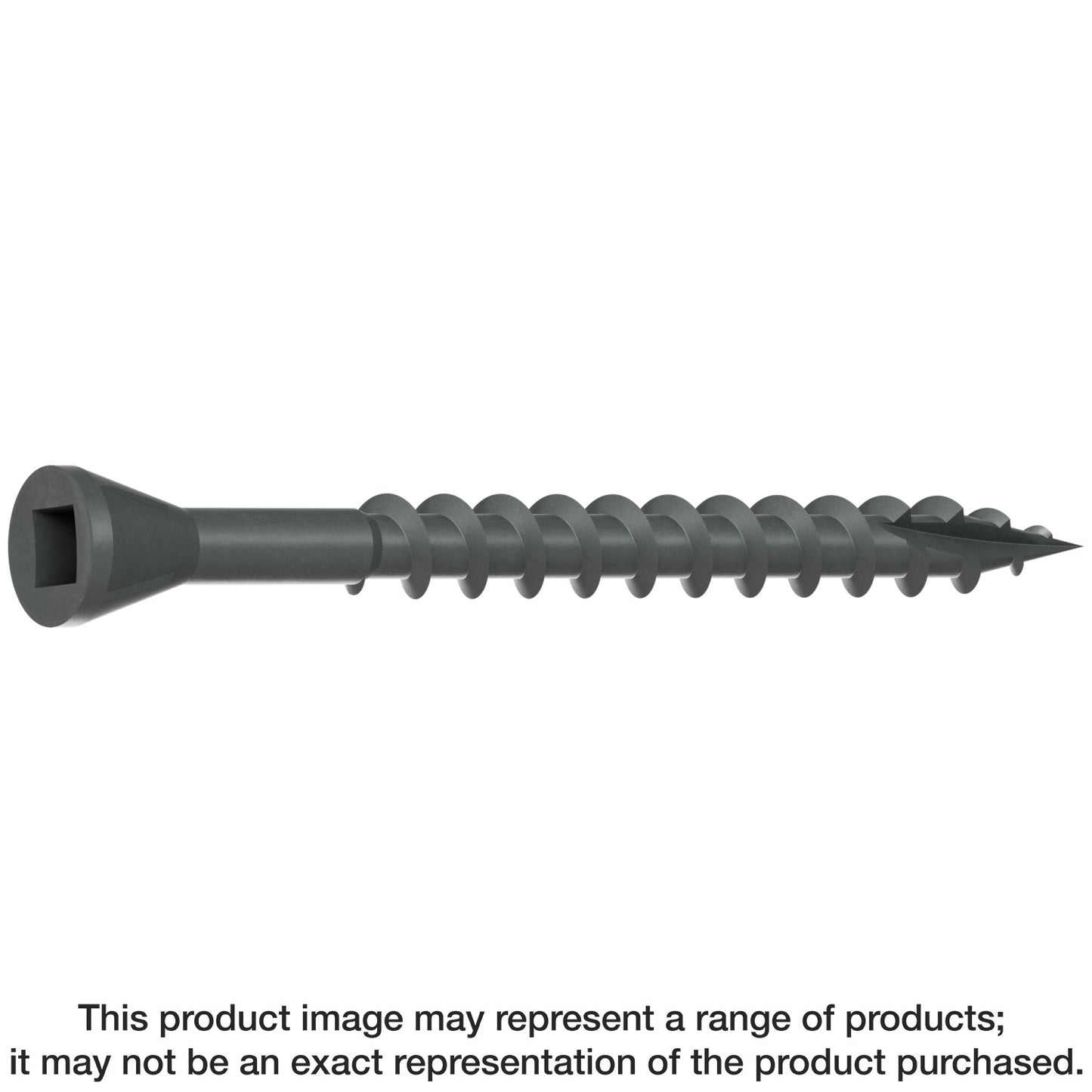 Simpson Strong-Tie DTHQ2S Trim-Head Screw, Type-17 Point — #8 x 2 in. #2U Square Drive, Quik Guard® (2000-Qty) (Pack of 100)