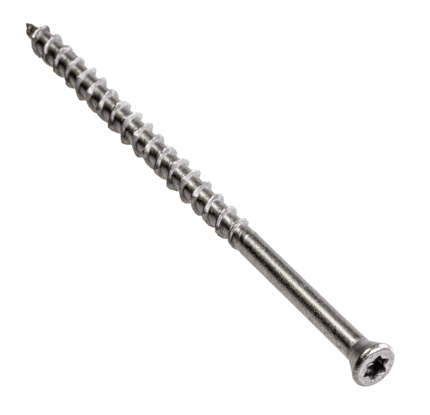 Simpson Strong-Tie T07300FWP Deck-Drive™ DWP WOOD SS Screw — #7 x 3 in. T-15, Trim Head, Type 316 (60-Qty) (Pack of 5)