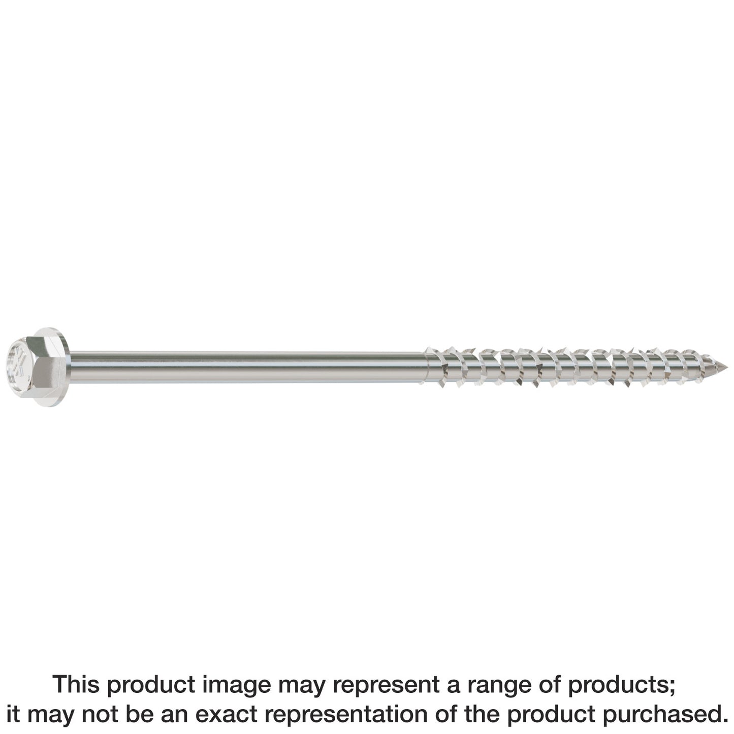Simpson Strong-Tie SDWH19500SS-R10 Strong-Drive® SDWH™ TIMBER-HEX SS Screw — 0.185 in. x 5 in. 5/16 Hex, Type 316 (10-Qty) (Pack of 720)