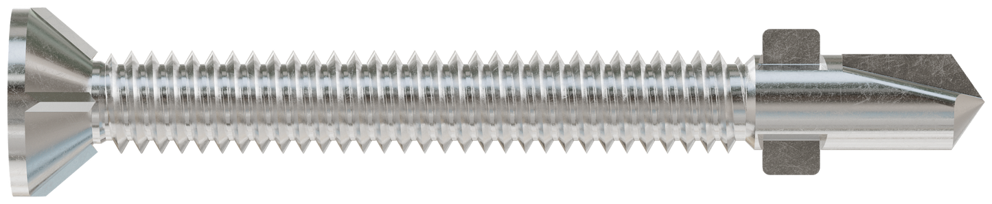 Simpson Strong-Tie F12C250FDB Self-Drilling Flat-Head Screw with Wings — #12 x 2-1/2 in. #3 Square Type 410 (1800-Qty) (Pack of 64)