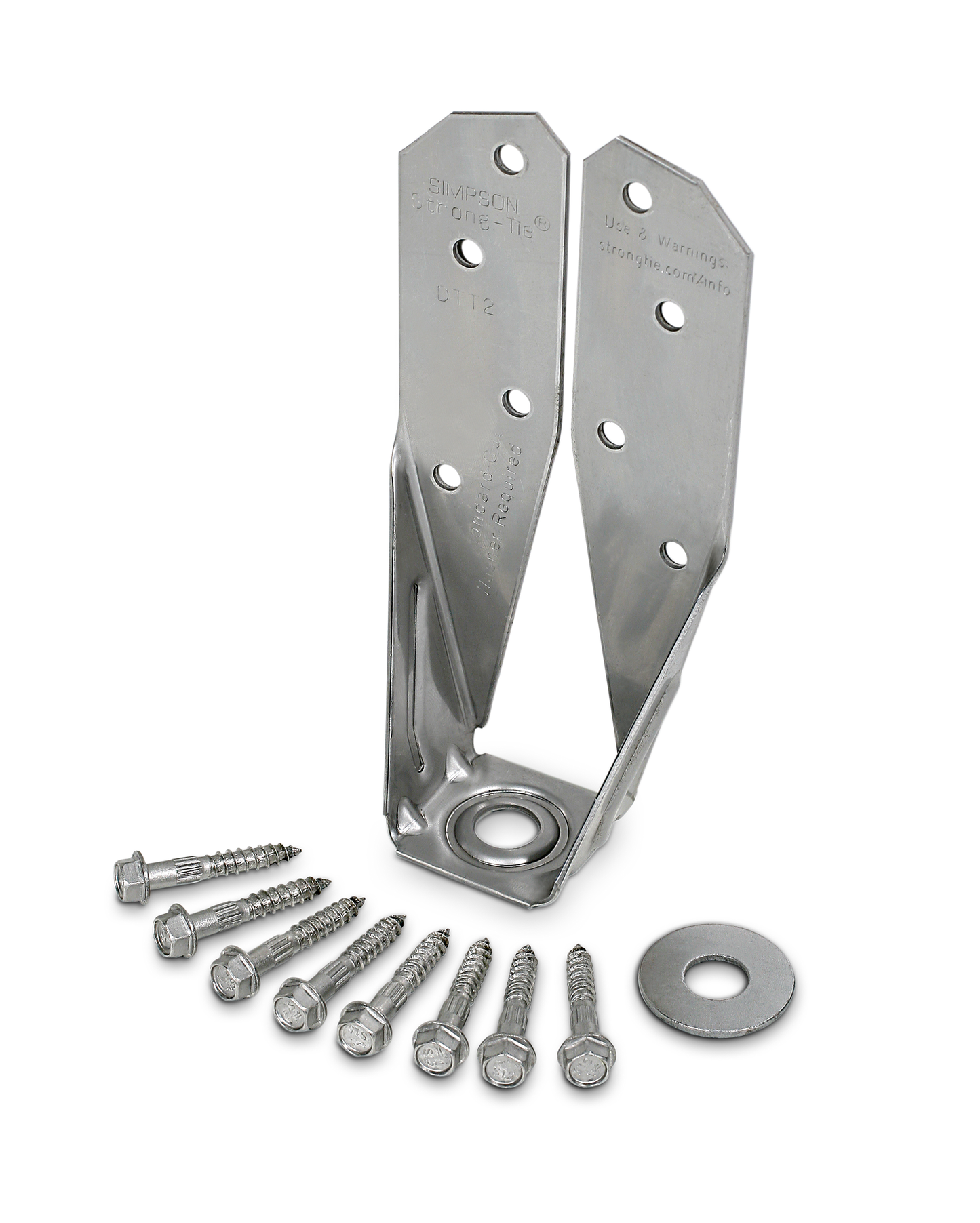 Simpson Strong-Tie DTT2SS DTT2SS™ Stainless-Steel Deck Tension Tie for 2x with 1-1/2 in. SDS Screws (Pack of 4)