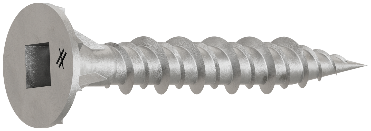 Simpson Strong-Tie CB3BLGHL114S CB3BLGHL Fiber-Cement Board Screw (Collated)— #9 x 1-1/4 in. #3 SQU (1500-Qty) (Pack of 100)