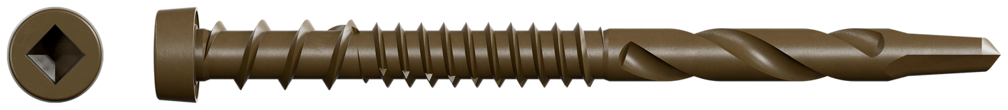 Simpson Strong-Tie DCSD238SBR01 Deck-Drive™ DCSD COMPOSITE-TO-STEEL Screw (Collated) — #10 x 2-3/8 in. Quik Guard® Brown 01 (1000-Qty)