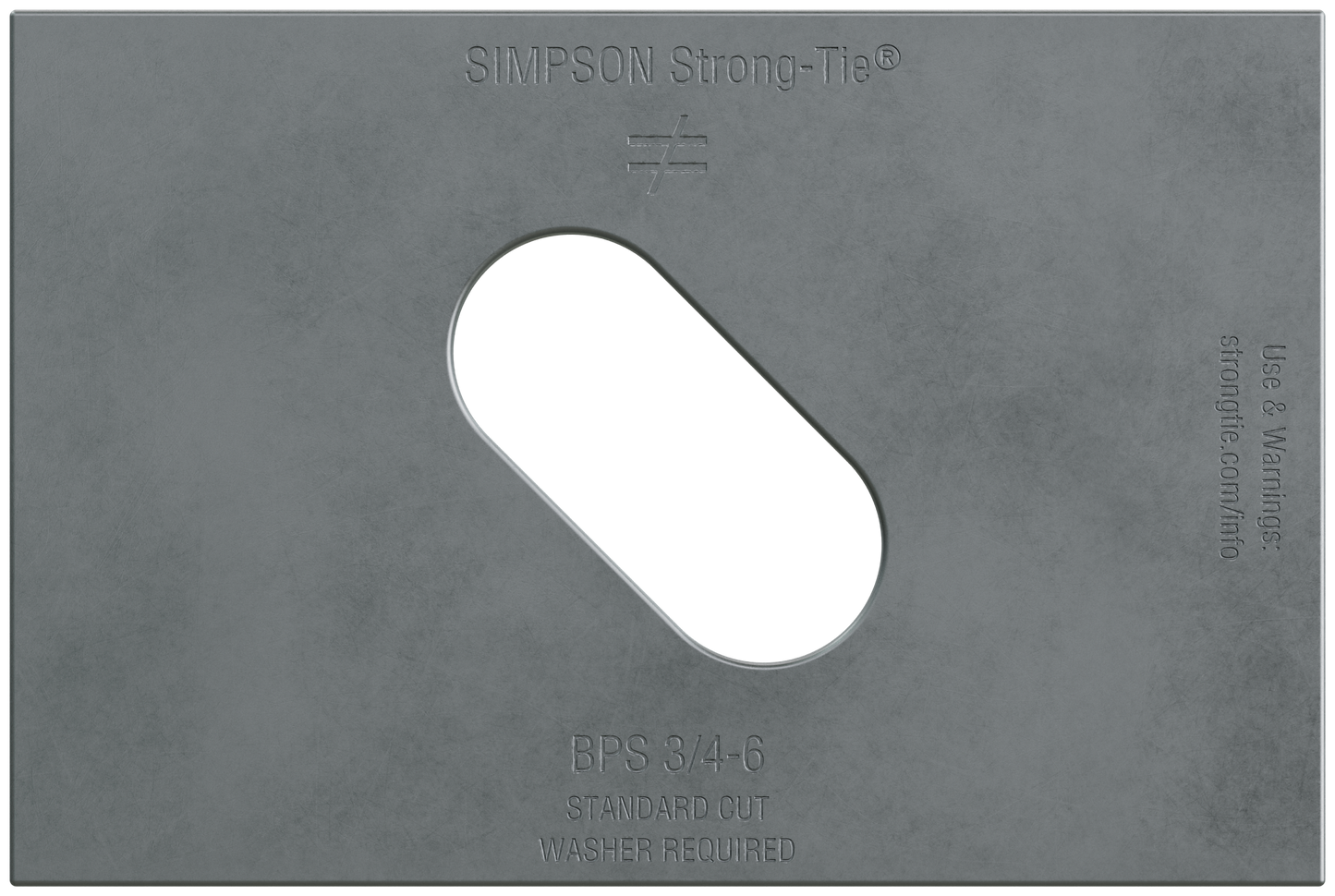 Simpson Strong-Tie BPS 3/4-6 BPS 3 in. x 4-1/2 in. Slotted Bearing Plate with 3/4 in. Bolt Dia. (Pack of 25)