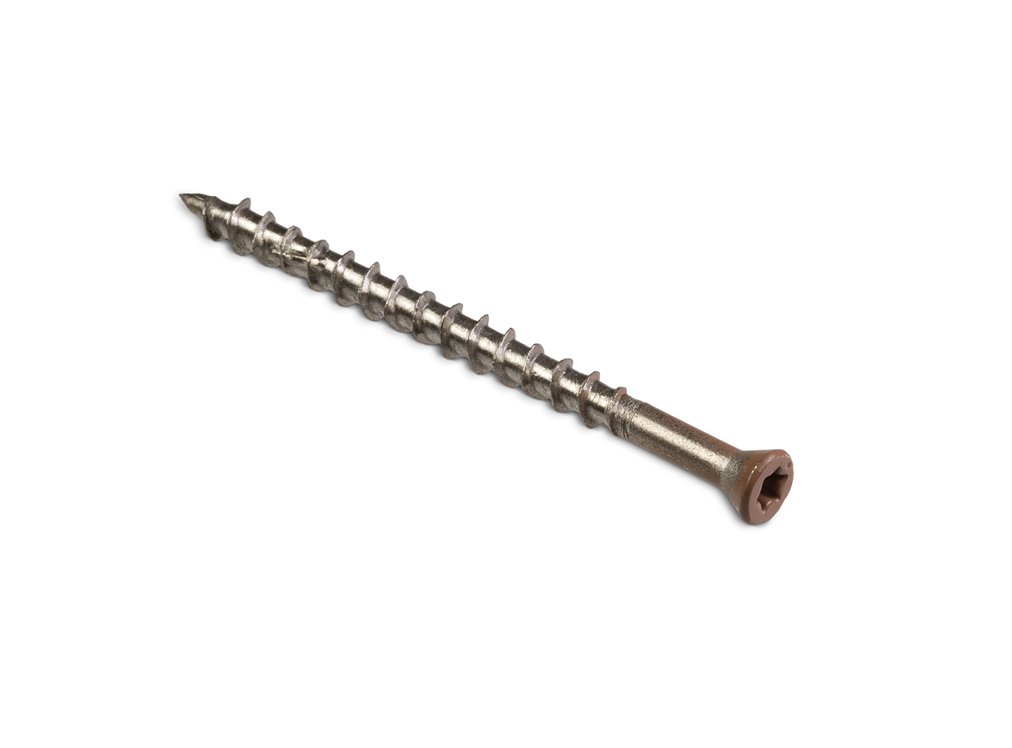 Simpson Strong-Tie T07225WJI Deck-Drive™ DWP WOOD SS Screw — #7 x 2-1/4 in. T-15, Trim Head, Type 316, Tan 03 (350-Qty) (Pack of 6)