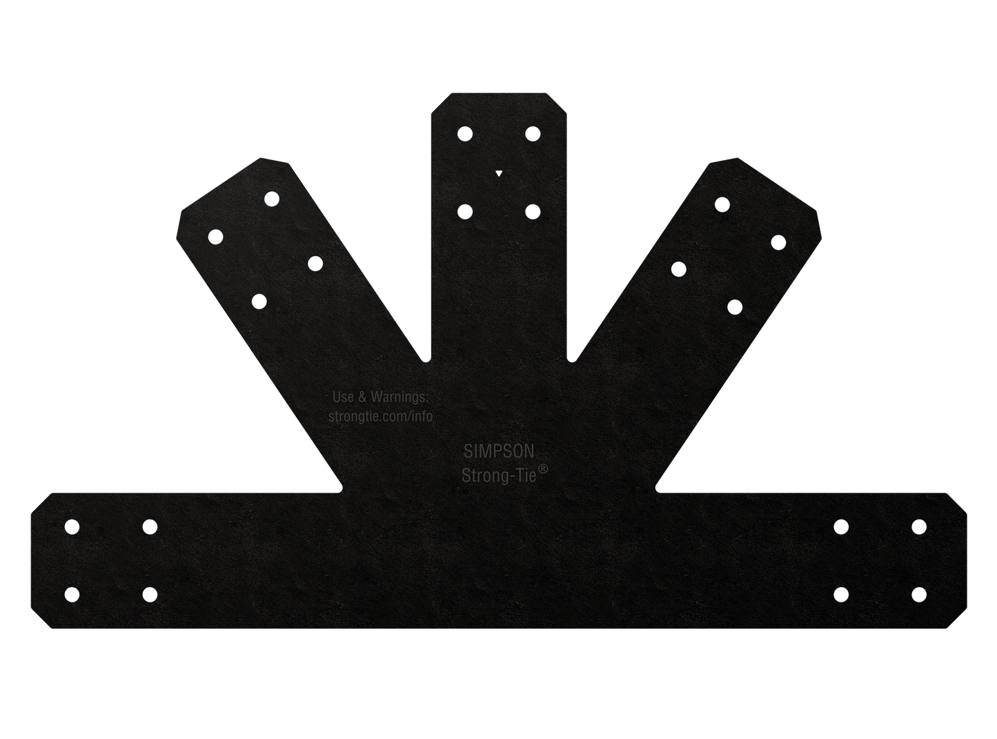 Simpson Strong-Tie APVGP812 Outdoor Accents® Avant Collection™ 8:12 Pitch, Black Powder-Coated Gable Plate