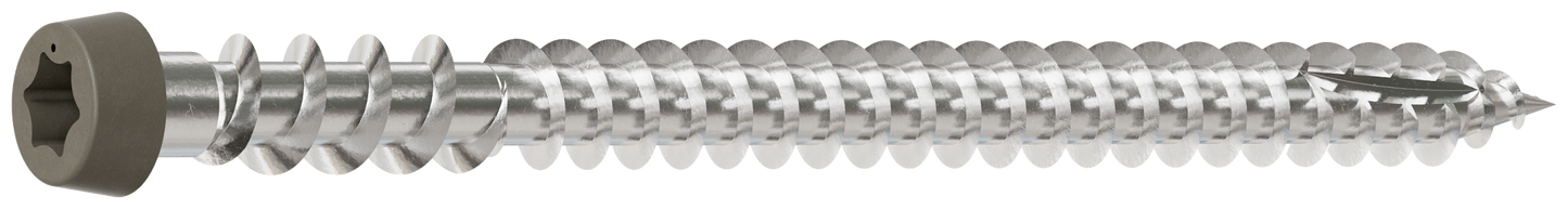 Simpson Strong-Tie DCU234C316GR Deck-Drive™ DCU COMPOSITE Screw — #10 x 2-3/4 in. T20, Type 316, Gray (70-Qty)
