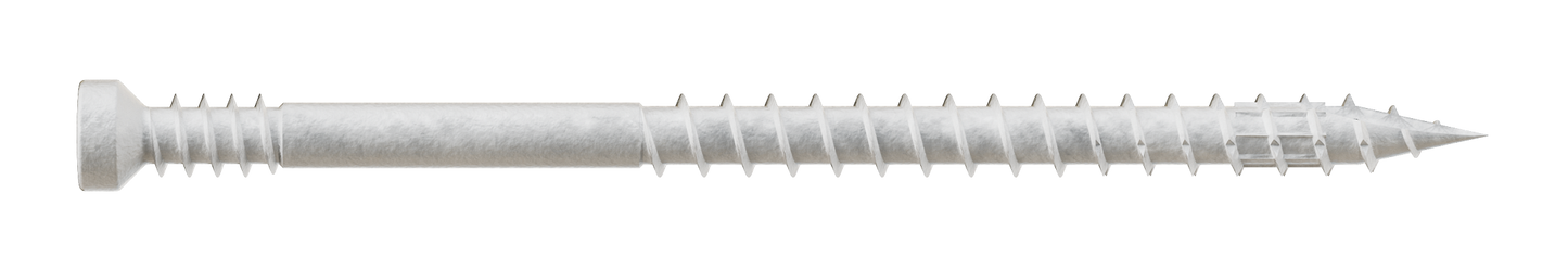 Simpson Strong-Tie FT07212R400W Finish Trim Screw — #7 x 2-1/2 in. T10, Trim-Head, Quik Guard®, White (400-Qty)