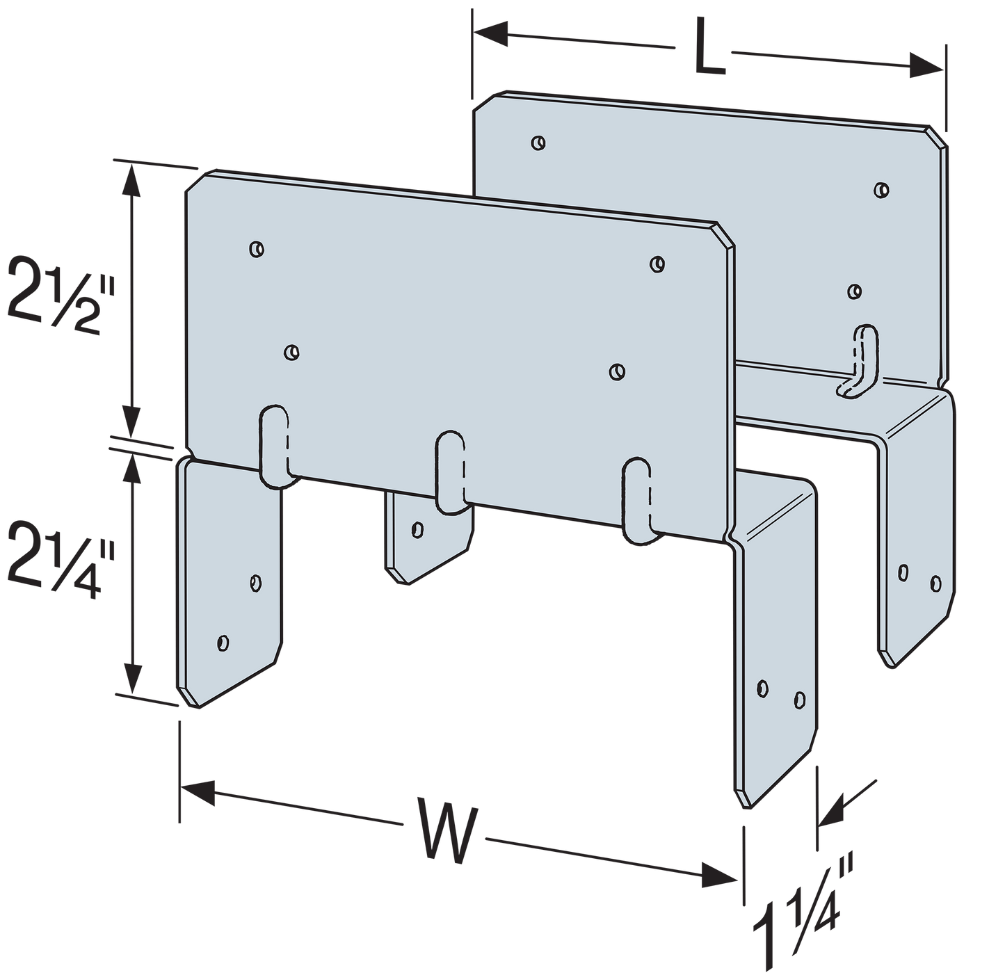 Simpson Strong-Tie LPC6Z LPCZ™ ZMAX® Galvanized Adjustable Post Cap for 6x