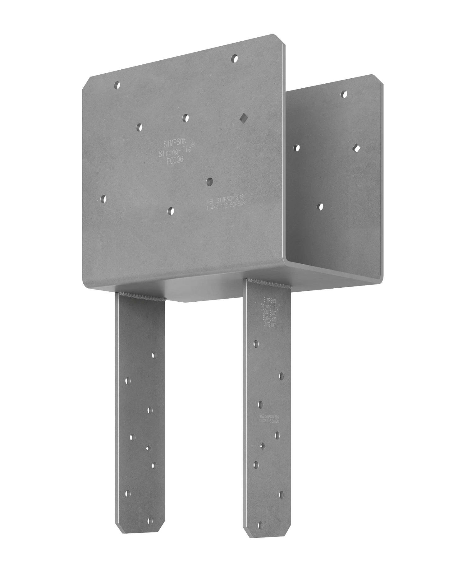 Simpson Strong-Tie ECCQ66SDS2.5-R ECCQ™ End Column Cap for 6x Beam, 6x Post, with Strong-Drive® SDS Screws