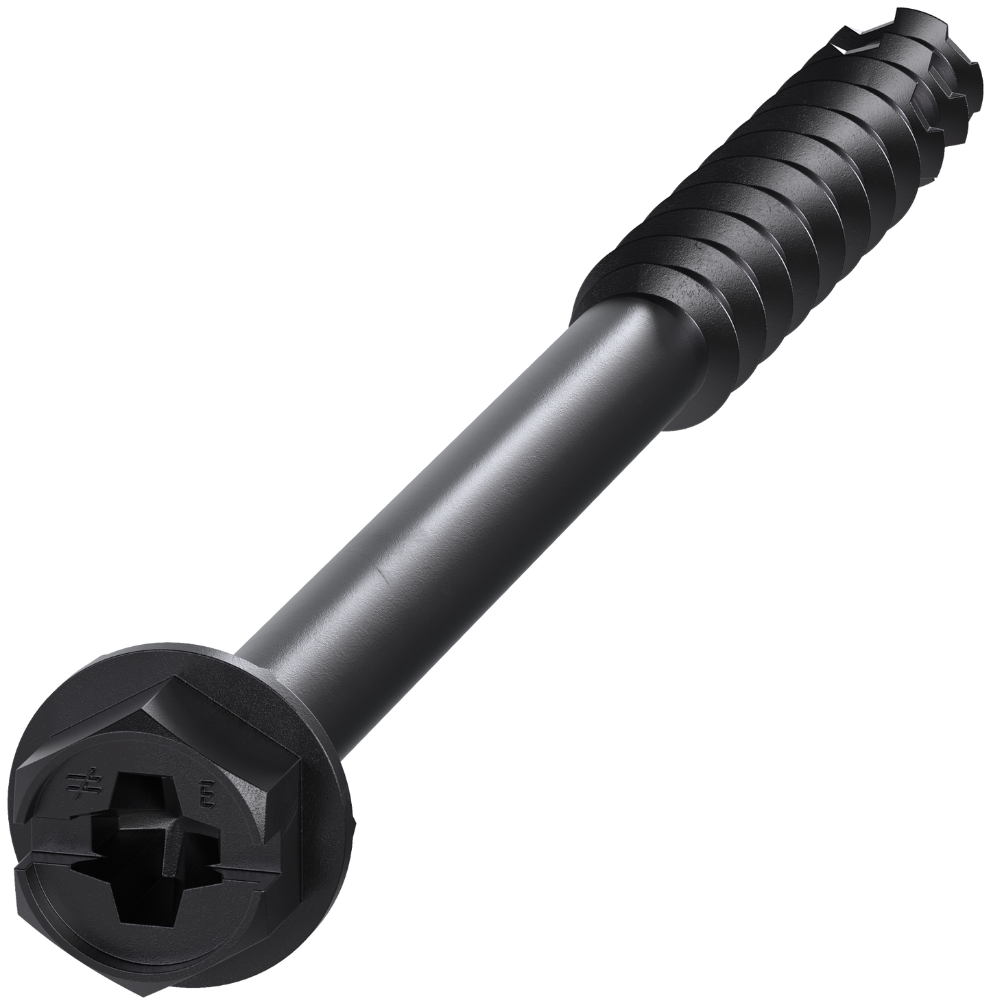 Simpson Strong-Tie TNTBL25334H Titen Turbo™ — 1/4 in. x 3-3/4 in. Hex-Head Concrete and Masonry Screw, Black (100-Qty)