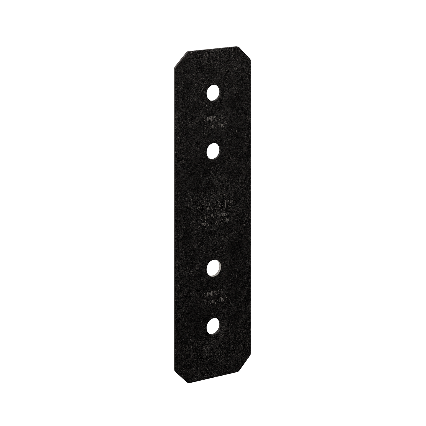 Simpson Strong-Tie APVST412 Outdoor Accents® Avant Collection™ 3 in. x 11-1/4 in. ZMAX®, Black Powder-Coated Strap for 4x (Pack of 1600)
