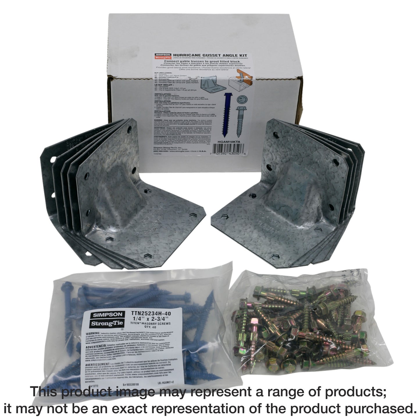 Simpson Strong-Tie HGAM10KTA HGAM Hurricane Gusset Angle for Masonry with Screws (10-Qty) (Pack of 324)