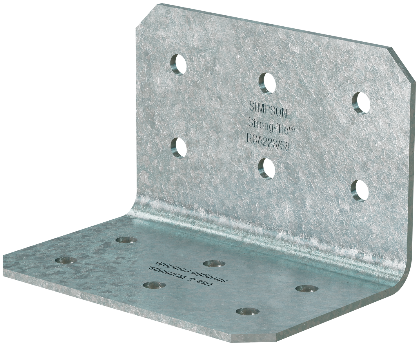 Simpson Strong-Tie RCA223/68-R125 RCA 2 in. x 2 in. x 3 in. 14-Gauge Galvanized Rigid Connector Angle (125-Qty)