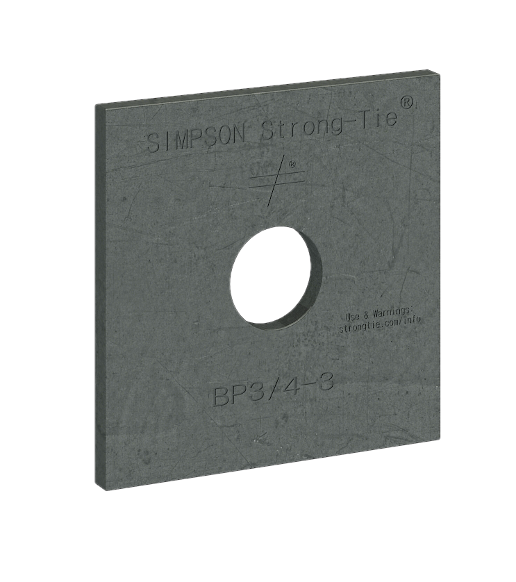 Simpson Strong-Tie BP 3/4-3 BP 3 in. x 3 in. Bearing Plate with 3/4 in. Bolt Dia.