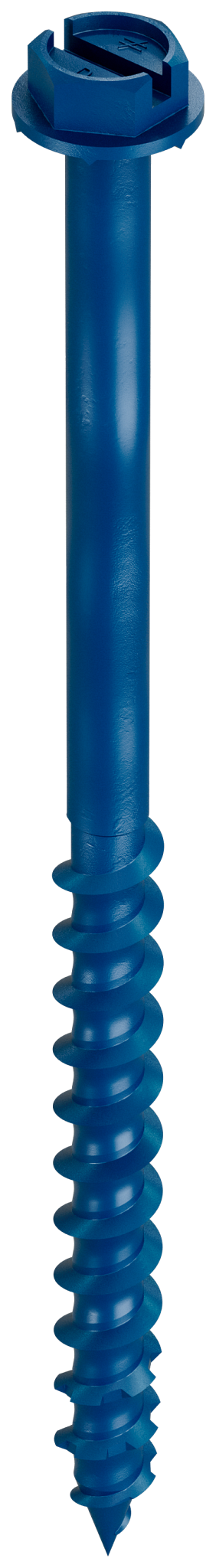 Simpson Strong-Tie TNT18314H Titen Turbo™ — 3/16 in. x 3-1/4 in. Hex-Head Concrete and Masonry Screw, Blue (100-Qty)